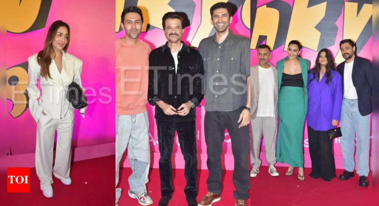 Aditya Roy Kapur, Kartik Aaryan, Anil Kapoor, Sonam Kapoor, Ananya Panday: Celebs attend the screening of ‘Thank You For coming – Pics inside | Hindi Movie News